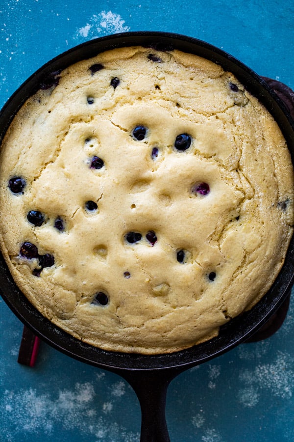 Cast Iron Skillet Blueberry Pancake