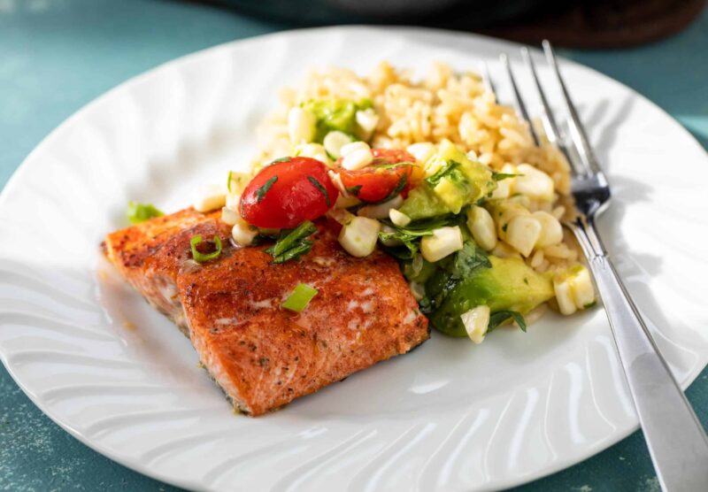 Blackened Salmon with Corn Salsa