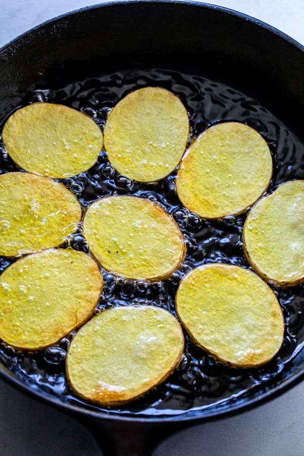 Cooking potatoes for potato bites