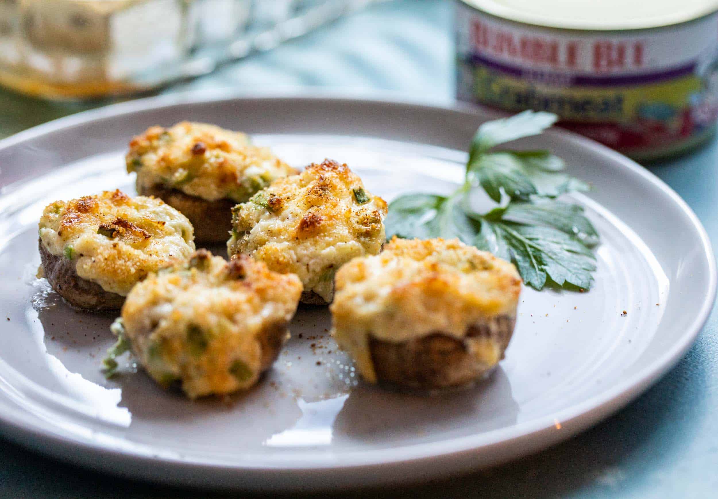 Crab Stuffed Mushrooms Recipes with a Video Tutorial ~ Crunch Time Kitchen