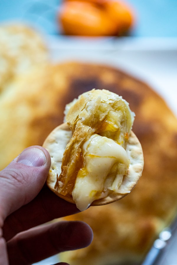 Baked Brie with Mango and Habanero Jelly