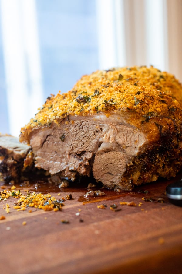 Sliced Panko Leg of Lamb