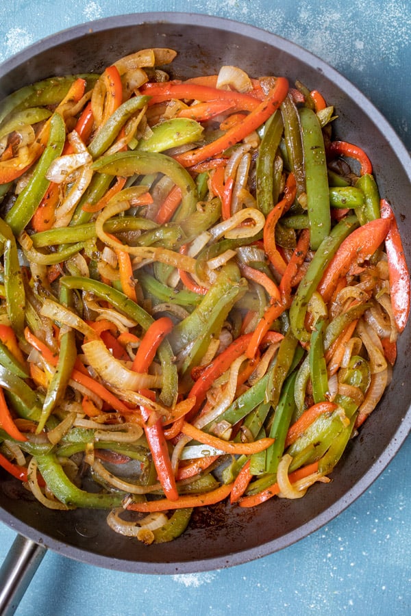 Green and Red Peppers for Philly Cheesesteak Casserole