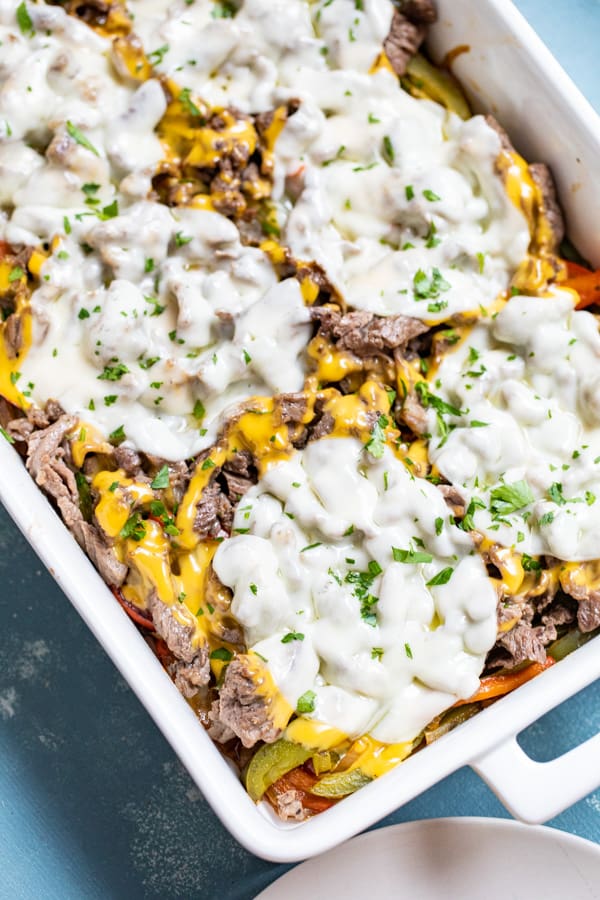 Philly Cheesesteak Casserole