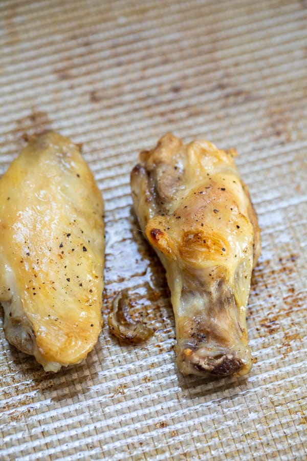 Broiled chicken wings test.