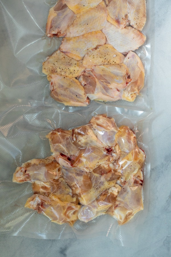 Vacuum Sealed Chicken Wings ready to Cook