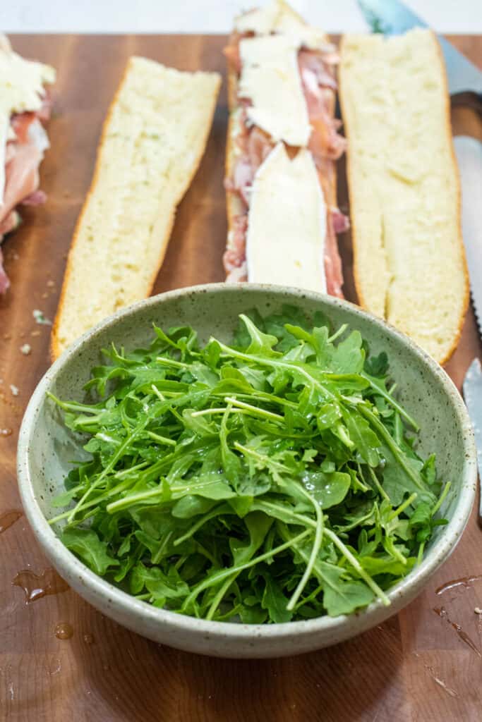 Arugula going on sandwiches