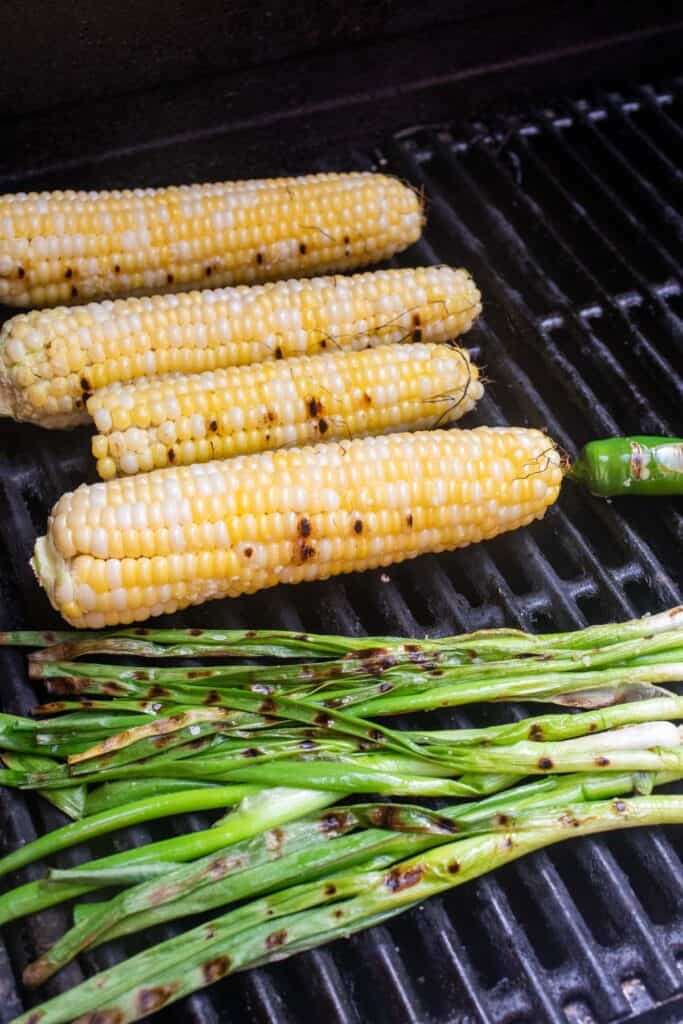 Grilled items on the grill.