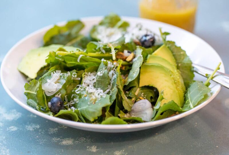 Kale Avocado Salad with Vinaigrette