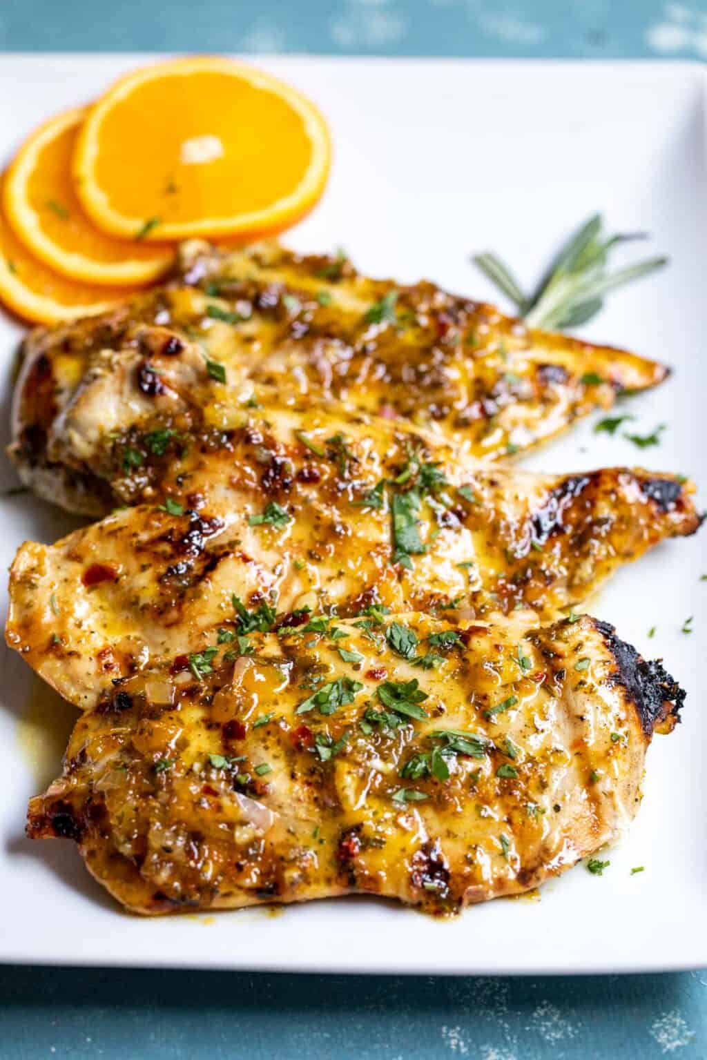 Grilled Citrus Chicken Recipe with Citrus Glaze ~ Crunch Time Kitchen