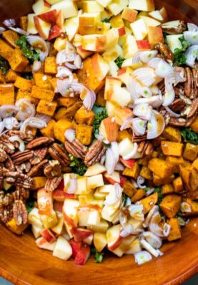 Curried Sweet Potato Salad with kale