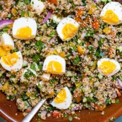 Bulgar Salad with Jammy Eggs