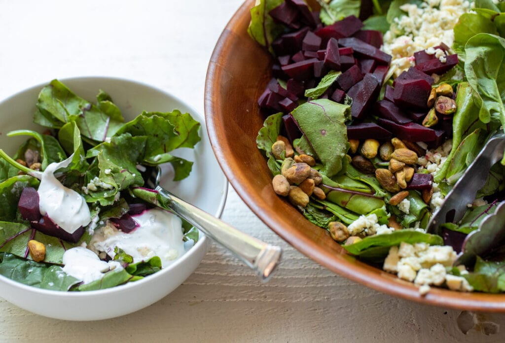 Roasted Beet Salad with Mint Dressing