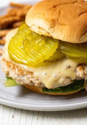 Chicken Smash Burgers with Cheddar and Onion