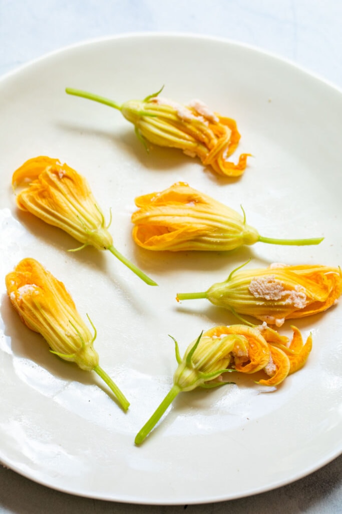 Stuffed Squash Blossoms with Ricotta