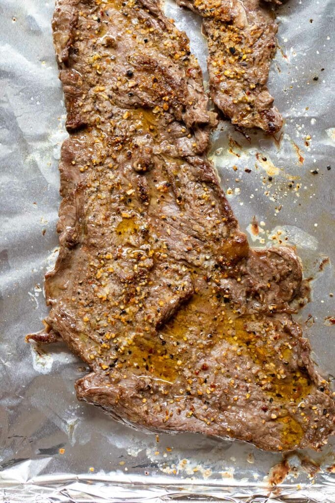 Seasoned Skirt Steak.