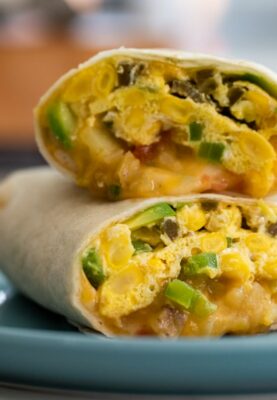 Breakfast Burrito out of the microwave.