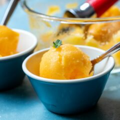 Fresh Peach Sorbet.