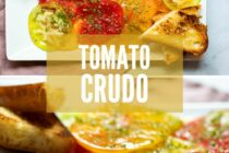 Pin for tomato crudo recipe.