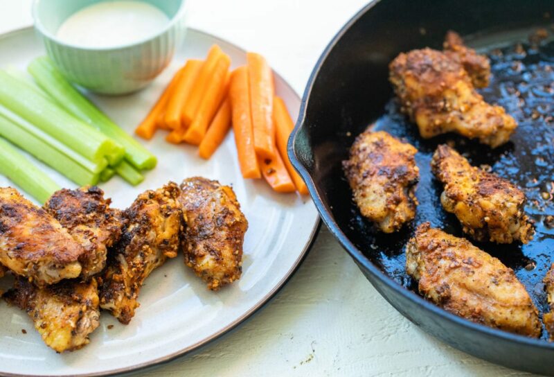 Cast Iron Chicken wings.