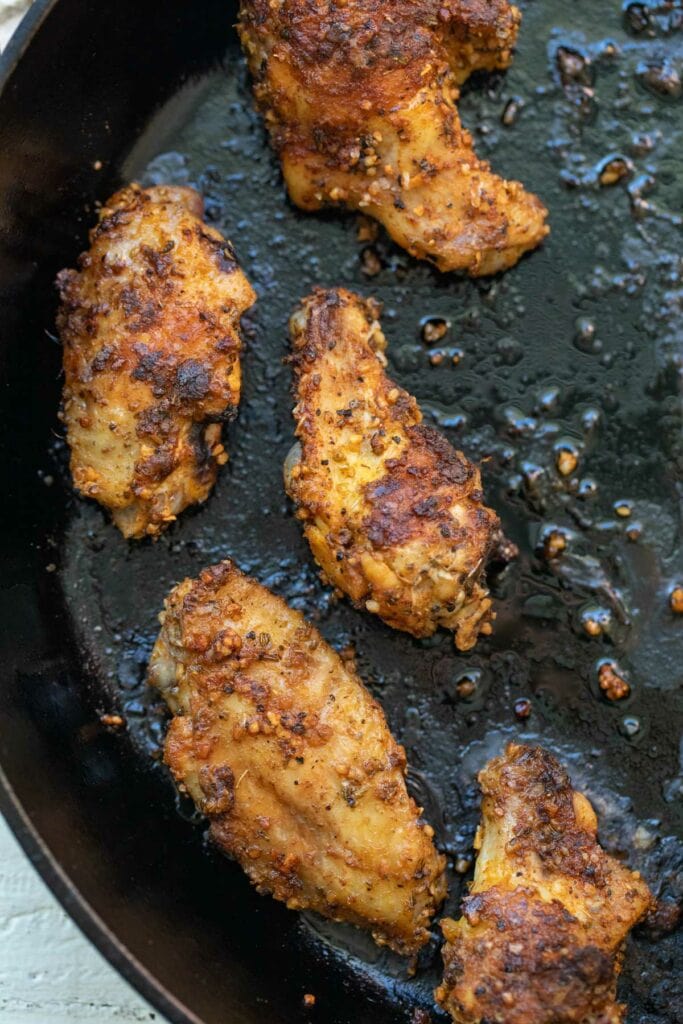 Cast Iron Chicken Wings.