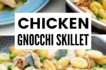 This simple one-pot chicken gnocchi skillet is easy to make and has great flavors. I like to drizzle it with a quick basil sauce, but it's good without it also!
