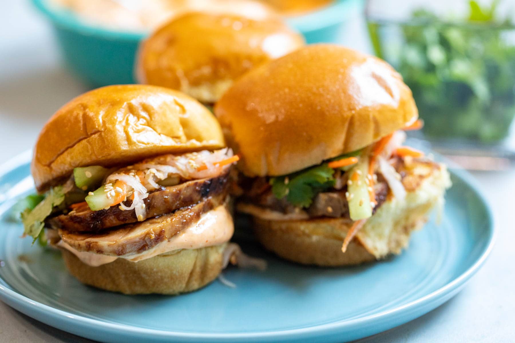 Homemade Banh Mi Sliders With Sriracha Mayo and Slaw