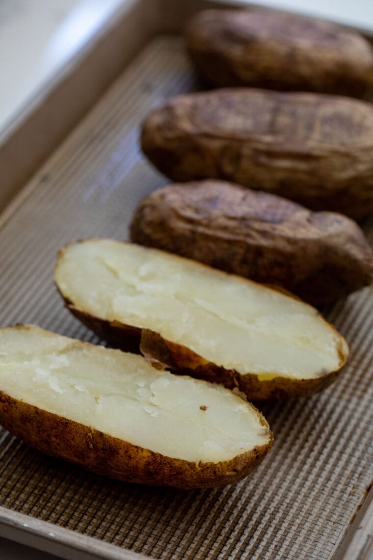 Baked potatoes.