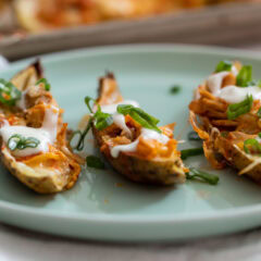 Buffalo Chicken Potato Skins
