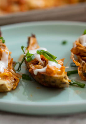 Buffalo Chicken Potato Skins