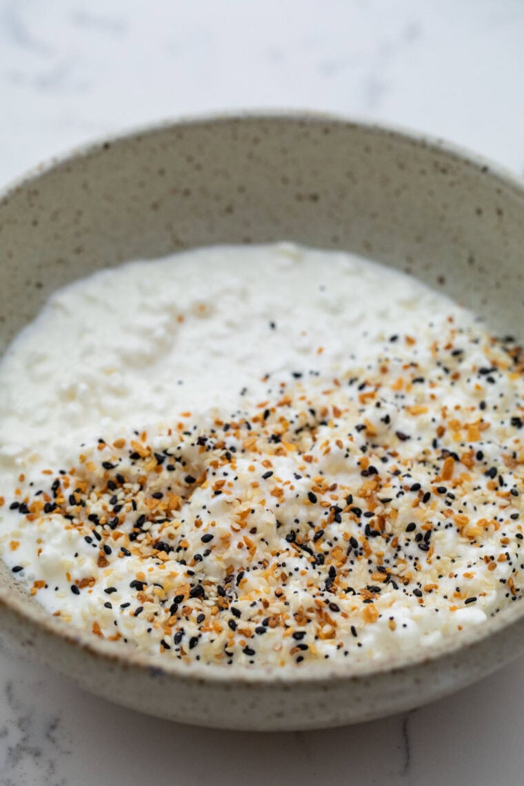 Seasoned cottage cheese.