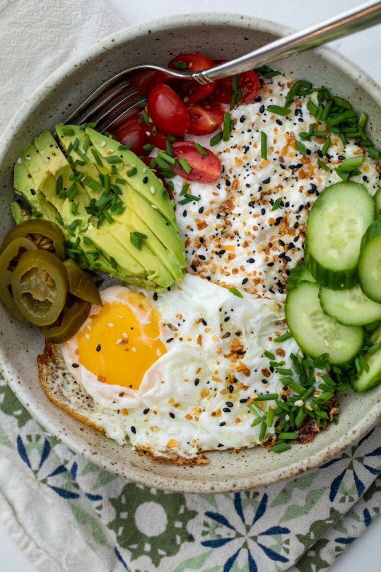 Savory cottage cheese bowls.