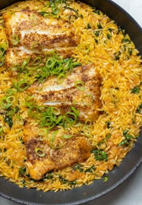 Cod with Coconut orzo.