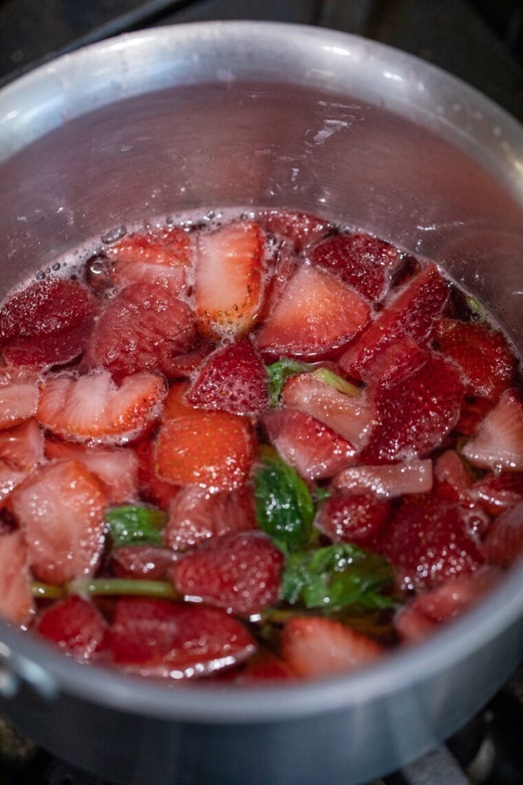 Syrup cooked down.