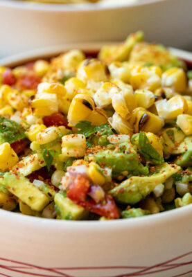 Corn and avocado salsa.