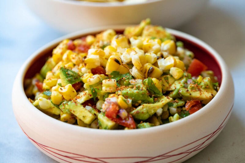 Corn and avocado salsa.