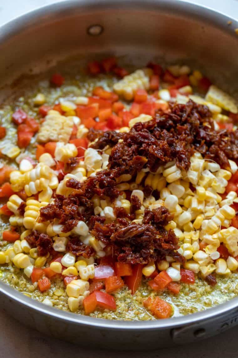 Building the couscous flavors.
