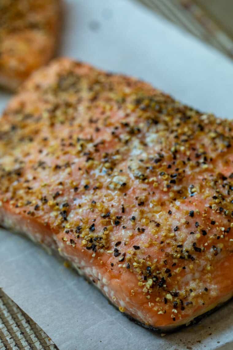 Salmon Cooked for rice bowls.