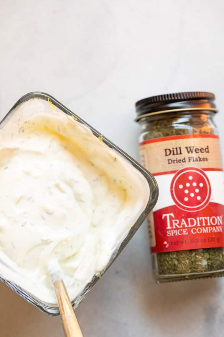 yogurt sauce for dill.
