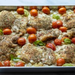 One Pan Chicken and Orzo Bake