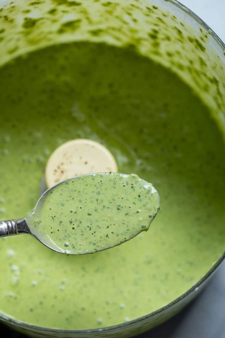 Green goddess sauce done.