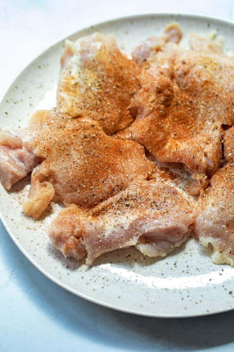 Chicken seasoned.