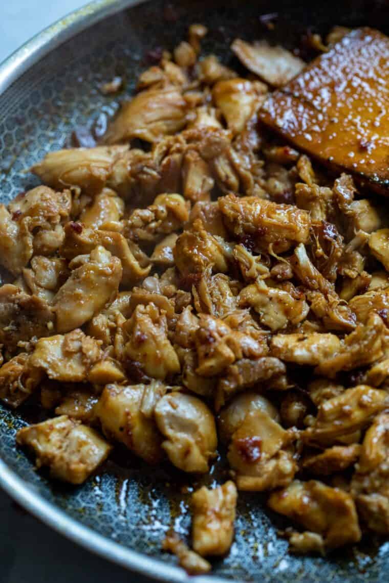 Maple chipotle chicken cooked.