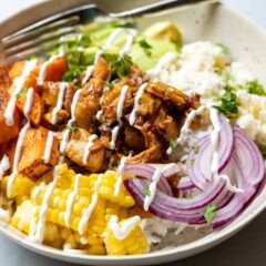 Maple Chipotle chicken Taco Bowls.