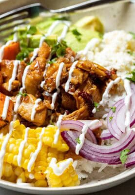Maple Chipotle chicken Taco Bowls.